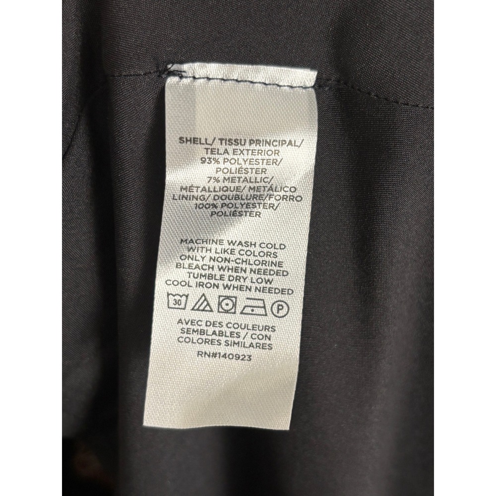 Ann Taylor Loft Black Metallic Seashell Seahorse Clip Dot Midi Dress Sz 12 2510 - Picture 7 of 8